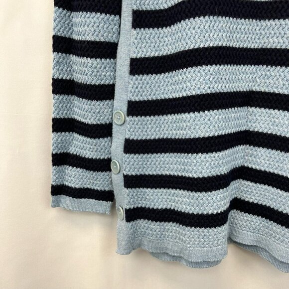 Talbots Womens Pullover Sweater Blue Striped Long Sleeve Round Neck Petites S - Picture 6 of 10